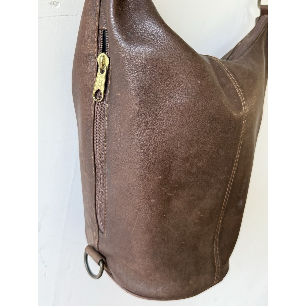 Hobo International Crossbody Bag‎ Shoulder Brown Leather Bucket - Picture 2 of 6
